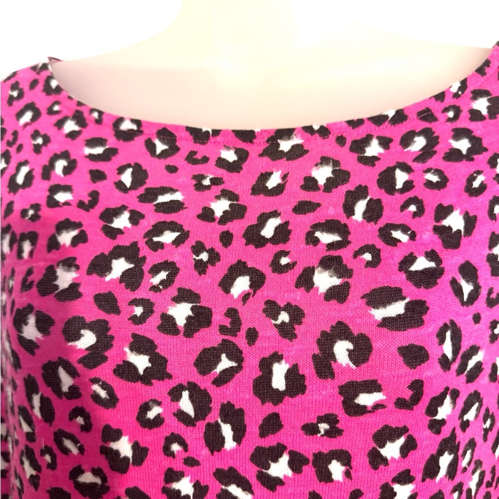 NWT #FALL2025🍁  Vibrant Pink Leopard Lightweight Sweater   2X   #CL - Picture 2 of 10